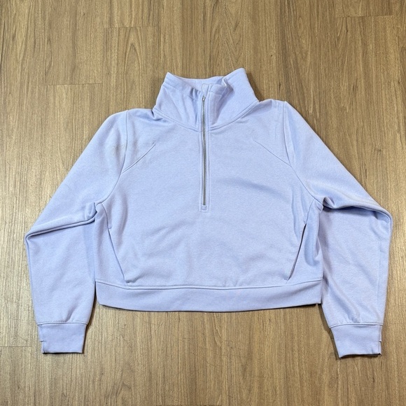 All in Motion Light Purple Women's Qt-Zip Sweatshirt Cropped New Without Tags - Picture 1 of 5